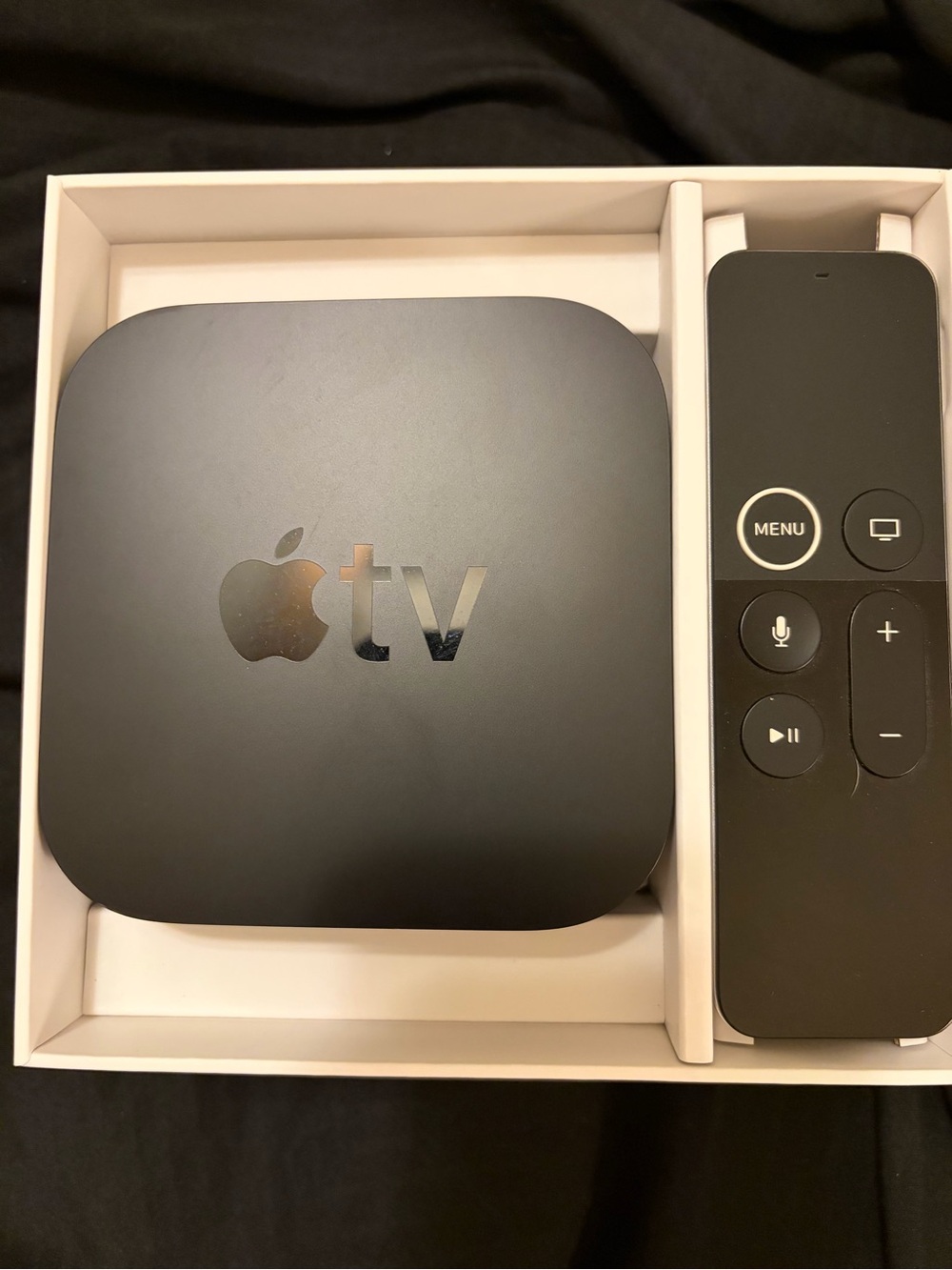 Apple TV streaming box with Siri Remote - Black